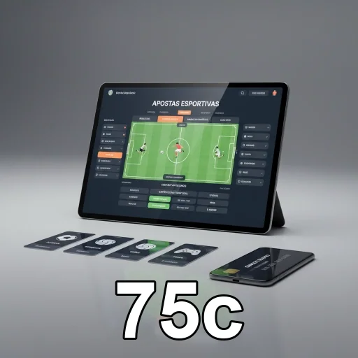 Tabela de apostas esportivas no site 75c em tablet.