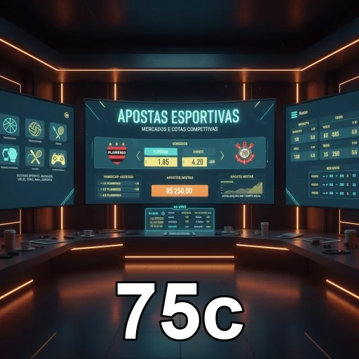 Ambiente de apostas esportivas no site 75c com gráficos.