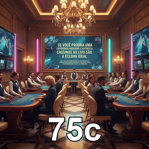 Jogadores VIP participam de cassino ao vivo na 75c.