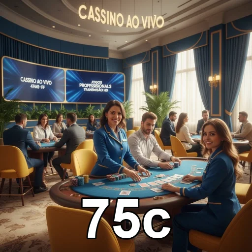 Jogadores VIP no cassino ao vivo da 75c com dealers.