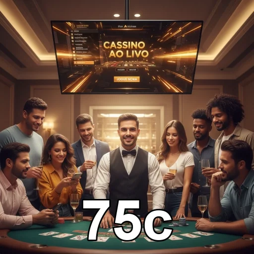 Jogadores se divertindo em jogo de mesa VIP no 75c.