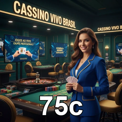 Interface de suporte VIP do 75c com crupiês ao vivo.