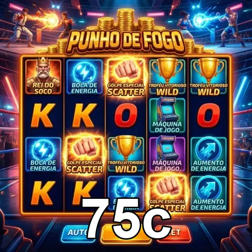 Tela do jogo 'Punho de Fogo' disponível no 75c.