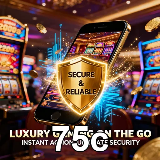 Interface do cassino 75c com slots VIP em um dispositivo móvel.