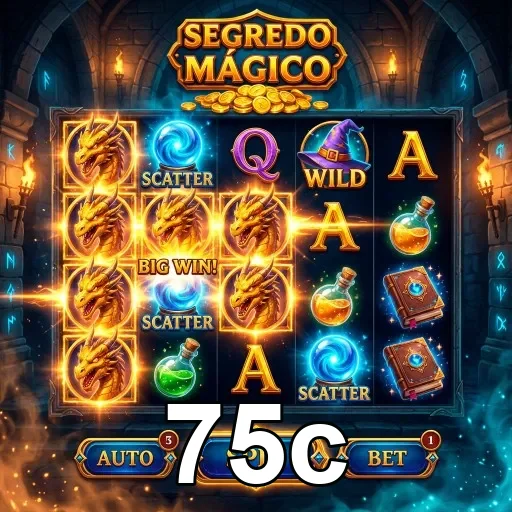 Jogo 'Segredo Mágico' disponível no aplicativo 75c.