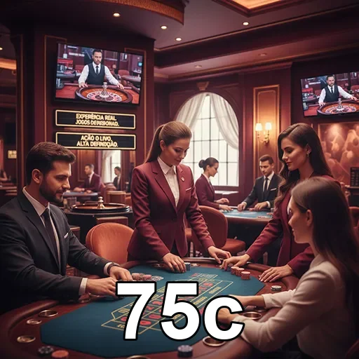 Profissionais atendem jogadores em cassino VIP da 75c.