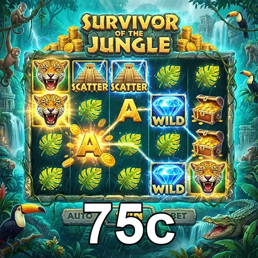 Jogo 'Survivor of the Jungle' na plataforma 75c.